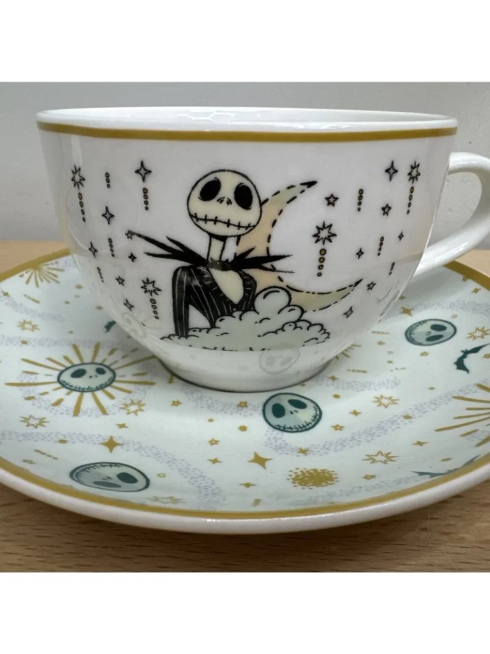 Tim Burtons Nightmare Before Christmas 6.7 Oz Mug & Saucer Set Jack Sally Design - Picture 14 of 16